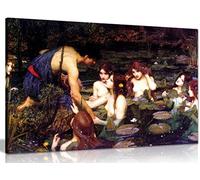 Impression sur toile Hylas et les Nymphes John William Waterhouse 30 x 20 cm