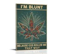 Impression sur toile « I Am Blunt » - Poèmes inspirants - Style rétro - Impression pour appartement, chambre à coucher, salon - 20 x 30 cm
