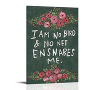 Impression sur toile « I Am No Bird » - Poèmes inspirants - Poster esthétique vintage - Impression pour appartement, chambre à coucher, salon - 40 x 60 cm