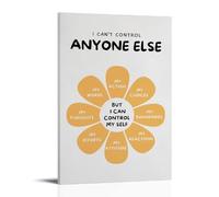 Impression sur toile « I Cannot Control Affirmation » - Poèmes inspirants - Poster esthétique vintage - Impression pour appartement, chambre à coucher, salon - 20 x 30 cm