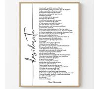 Impression sur toile inspirante Desiderata pour décoration de salon, littérature positive, peinture sur toile, poème Desiderata pour bureau, maison, décoration murale, cadeau, 40,6 x 61 cm, sans cadre