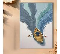 Impression sur toile inspirante sur l'aviron - Citations motivantes pour le bien-être mental, décoration moderne pour la maison et le bureau (60 x 90 cm, sans cadre)