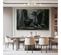 Impression sur Toile Intissé 1 Pièce Fantaisie Dragon Écailles Ancien - Tableau Décoration Appartement Coloré Sans cadre Photo Peinture - Décoration murale pour salon et chambre 120L x 40l cm
