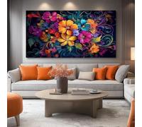 Impression sur Toile Intissé Style De Film Plantes Fleurs Decoration Photo Salon Murale Peinture Coloré Tableaux Art Décoratif Muraux Décoration Chambre, 60 x 40 cm