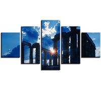 Impression Sur Toile Intissee 5 Parties Temple De L'Architecture Grecque Tableaux Decoration Murale Photo Image Artistique Photographie Graphique Impression Sur Toile De Peinture 5 Pièces 12-5K3A-T9J