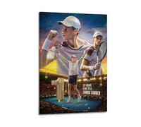 Impression sur toile Jannik Sinner Tennis étoiles Décoration murale Décoration d'intérieur 20 x 30 cm
