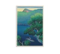 Impression sur toile japonaise Hasui Kawase-Mishima River, province de Mutsu 1919 (60 x 90 cm)