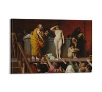 Impression sur toile Jean-Leon Gerome - Marché aux esclaves romains - Décoration murale pour salon - 30 x 45 cm