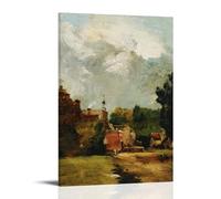 Impression sur toile John Constable Masterpiece Eglise East Bergholt - Décoration murale moderne - 40 x 60 cm