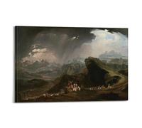 Impression sur toile John Martin (Joshua Commanding The Sun to Stand Still upon Gibeon, 1816) - Impression sur toile - Décoration murale - Idée photo - 20 x 30 cm