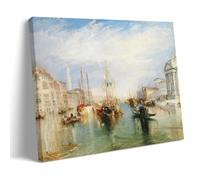 Impression sur toile Joseph Mallord William Turner - Décoration murale moderne pour chambre à coucher - Motif Venise du porche de Madonna Della Salute - 30 x 45 cm