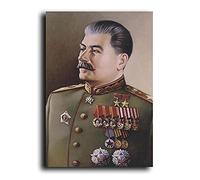 Impression sur toile Joseph Staline Portrait mur Art toile peinture affiche impression salon décor à la maison oeuvre mur photo 20x30cm (8x12in） cadre interne