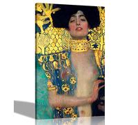 Impression sur toile Judith I par Gustav Klimt - Décoration murale - Reproduction de peinture à l'huile - 38 x 51 cm