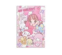 Impression sur toile Kawaii « Girl My Cute Melody » - Décoration murale pour salon - 30 x 45 cm