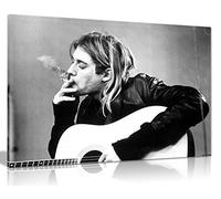 Impression sur toile Kurt Cobain Nirvana fumant (91,4 x 61 cm)
