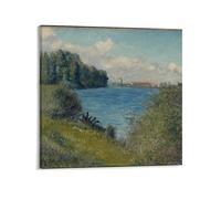 Impression sur toile La Seine à Argenteuil-Gustave Caillebotte 71 x 71 cm