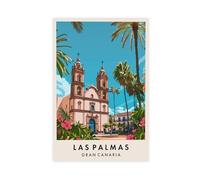 Impression sur toile Las Palmas pour chambre à coucher, bureau, chambre, cadeau 40 x 60 cm