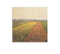 Impression sur toile Les champs jaunes de Gennevilliers-Gustave Caillebotte 40,6 x 40,6 cm