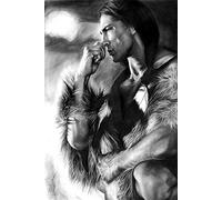 Impression sur Toile,Les Indiens De L'Amérique en Noir Et Blanc, Mode Déco Canvas Peinture Art Print Poster Photo Mur Chambre Salon Decoration Murale Peinture,13×18Cm
