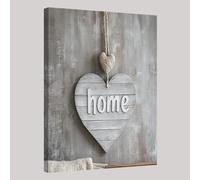 Impression sur Toile Lettres d'amour en grain de bois Peinture Art Mural Affiches 40 x 30 cm Tableaux Decoratifs Muraux Décor Chambre Tableau Salon Salle de Bain