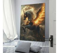 Impression sur toile - Licorne ailée ardente, affiches et impressions, décoration murale pour salon, chambre d'adolescent, 20 x 30 cm