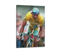 Impression sur toile Marco Pantani Fahrrad - Décoration murale pour salon, chambre à coucher - 30 x 45 cm