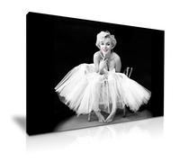 Impression sur toile Marilyn Monroe Ballerine Lèvres rouges Cadeau idéal pour les fans d'Holloywood Décoration de bureau (M : 61 cm x 41 cm)