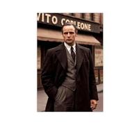 Impression sur toile Marlon Brando Parrain 4 - Décoration murale pour salon, chambre à coucher - 60 x 90 cm