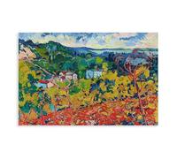 Impression sur toile Maurice De Vlaminck, Bougival - Décoration murale pour chambre à coucher, bureau, cuisine - 40 x 60 cm