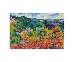 Impression sur toile Maurice De Vlaminck, Bougival - Décoration murale pour chambre à coucher, bureau, cuisine - 40 x 60 cm