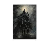 Impression sur toile mélancolique gothique chevalier sombre pour décoration de chambre à coucher, bureau, chambre, cadeau 60 x 90 cm