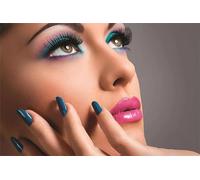 Impression Sur Toile Mode Maquillage Des Yeux Formes D'Ongles Salon De Beauté Affiches Impressions Toile Peinture Mur Art Photos Cadeaux Salon Salon Barbier Décoration Maison 60X90Cm Sans Cadre