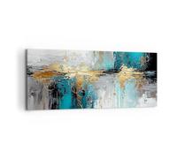 Impression sur Toile Moderne 100x40 cm Abstrait Art - 5774 | Déco Salut Moderne Tableau Décoratif Décoration Murale Art Mural Toile Imprimée Salon Chambre Cuisine ARTTOR