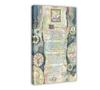 Impression sur toile moderne « If Rudyard Kipling » - Poster de motivation nordique médiéval - Décoration murale moderne pour salon, chambre à coucher - 30 x 45 cm