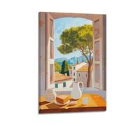Impression sur toile moderne pour la maison, affiche de paysage, vue de village, art décoratif, 30 x 45 cm, style cadre