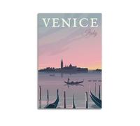 Impression sur toile moderne pour la maison, affiche de voyage, paysage de Venise, image romantique, spectacle de ville, peinture décorative, 50 x 75 cm, style sans cadre
