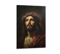 Impression sur toile moderne pour la maison - Art religieux Jésus Couronne Épines Peinture décorative à l'huile classique 40 x 60 cm