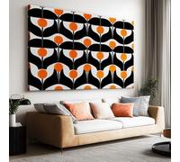 Impression sur Toile Moderne Rétro Abstrait Tulipes Image sur Toile Affiche 120x80cm Tableau Decoration Murale Salon Chambre Coucher Salle de Bains Couloir