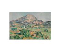 Impression sur toile Mont Sainte-Victoire, 1892-95 par Paul Cézanne - Décoration murale pour salon, chambre à coucher - 20 x 30 cm