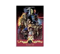 Impression sur toile Mortal Kombat - Décoration murale moderne pour chambre à coucher - Motif dessin animé - 40 x 60 cm - Sans cadre