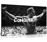 Impression sur toile Motif Arnold Schwarzenegger Conquérir 30 x 20 cm