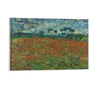 Impression sur toile Motif champ de coquelicots par Van_Gogh 60 x 90 cm