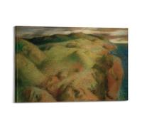 Impression sur toile murale Edgar Degas Cliff Coast 1892 - Décoration murale d'intérieur moderne - 30 x 45 cm
