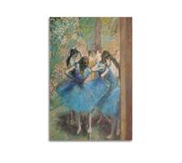 Impression sur toile murale Edgar Degas danseurs en bleu (1890) - Décoration murale d'intérieur - 60 x 90 cm