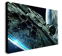 Impression sur toile murale Faucon Millenium Star Wars, tailles variées, Bois dense, A3 16x12inch