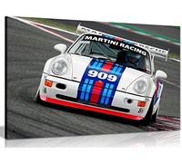 Impression sur toile murale Martini Racing Porsche Sebastien Loeb (61 x 40,6 cm)