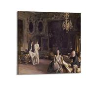Impression sur toile murale moderne représentant un intérieur à Venise par John Singer Sargent 30 x 30 cm