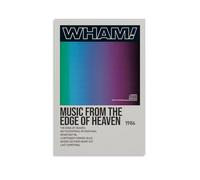 Impression sur toile « Music From The Edge Of Heaven » de Wham - Impression sur toile vintage - Décoration pour salon, chambre à coucher - 60 x 90 cm - Style rétro - Sans cadre