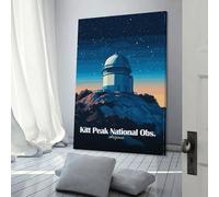 Impression sur toile - Observatoire de Kitt Peak, affiches et impressions, décoration murale pour salon, chambre d'adolescent, 30 x 45 cm