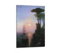 Impression sur toile par Ivan Aivazovsky Matin brumeux en Italie 1864